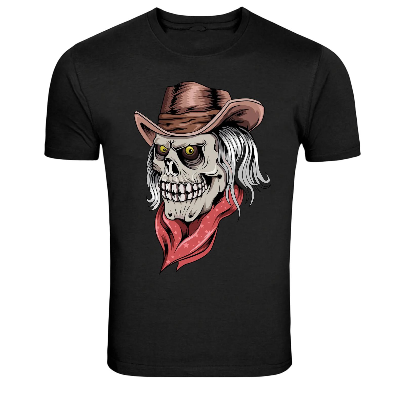 

Cowboy Skull Western Hat Bandana Graphic T-Shirt 5XL різнокольоровий