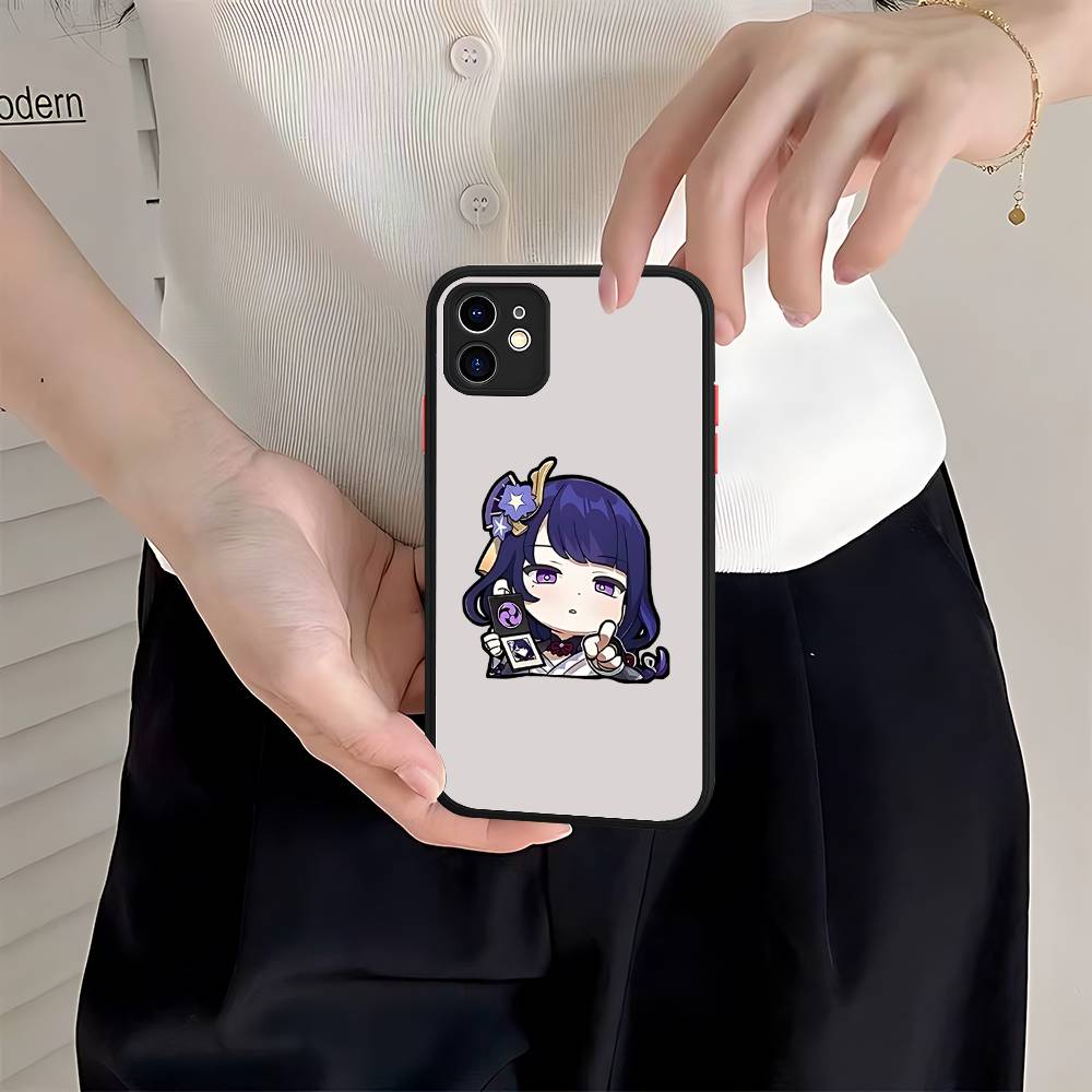 Anime Genshin Impact Matte Transparent Phone Cover For IPhone Case 16 15 14 13 12 11 Pro Max X XS Max Plus