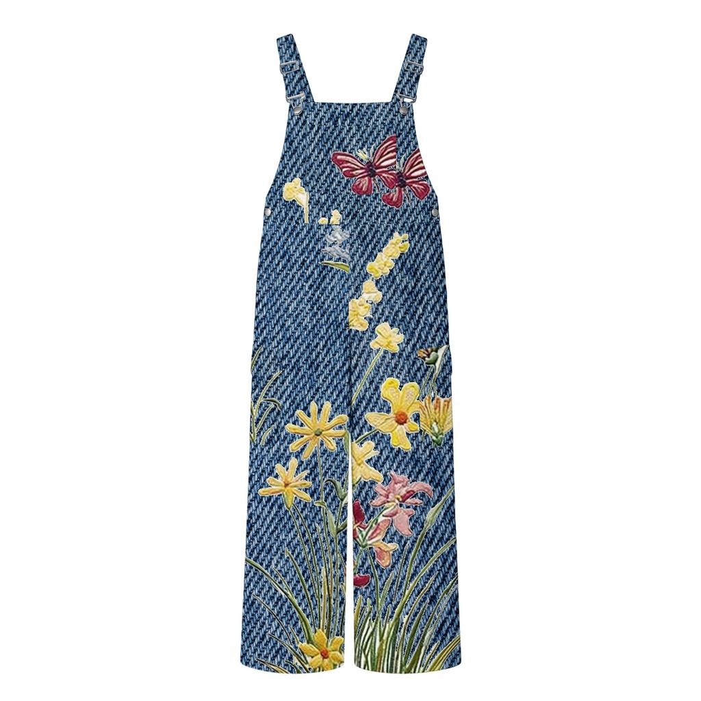 Men's Loose Fit Cargo Overalls Wide Leg Jumpsuit with Multi-Pocket Utility Pockets