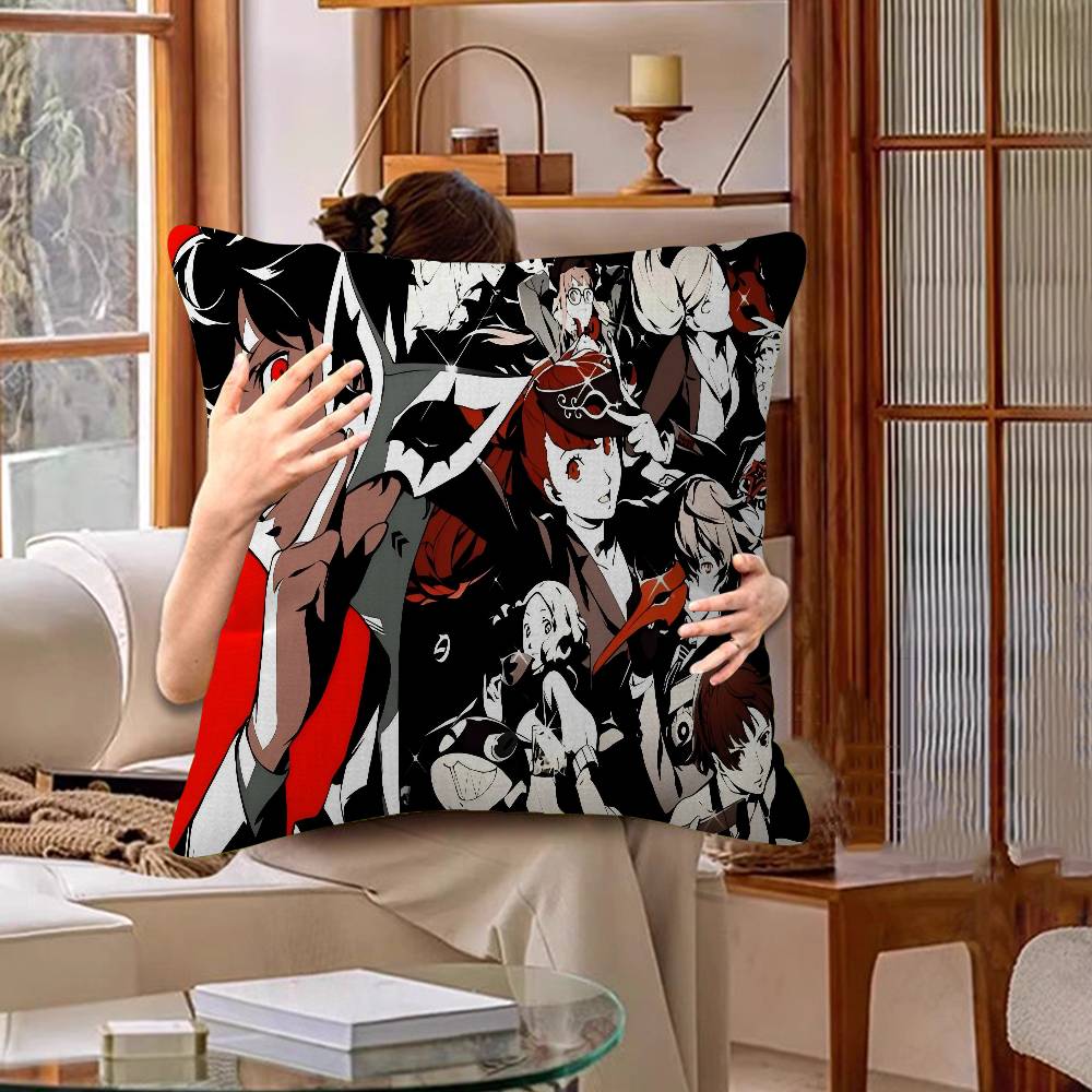 P-Persona 5 Pillow Cover For Bedroom Room And Living Room Sofa Decorative Cushion Cover