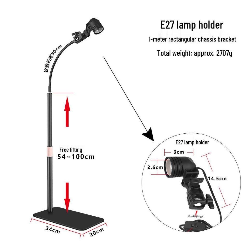 Space-saving E27 Universal Desk Lamp: Student Eye Protection Reading Light for Home or Bedside.