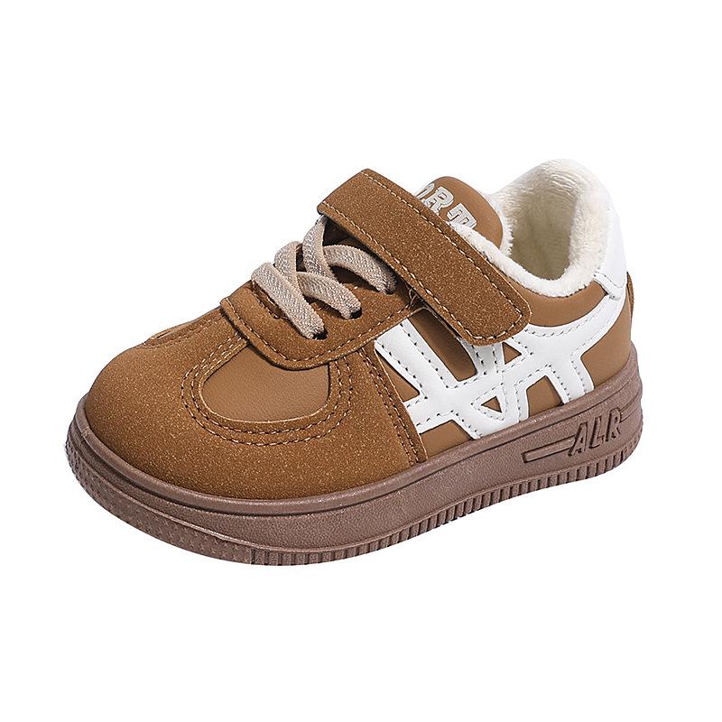 Two-Layer Cotton Velvet Baby Soft Sole Running Shoes, Warm Winter Sneakers for Boys & Girls, Toddler Trainers