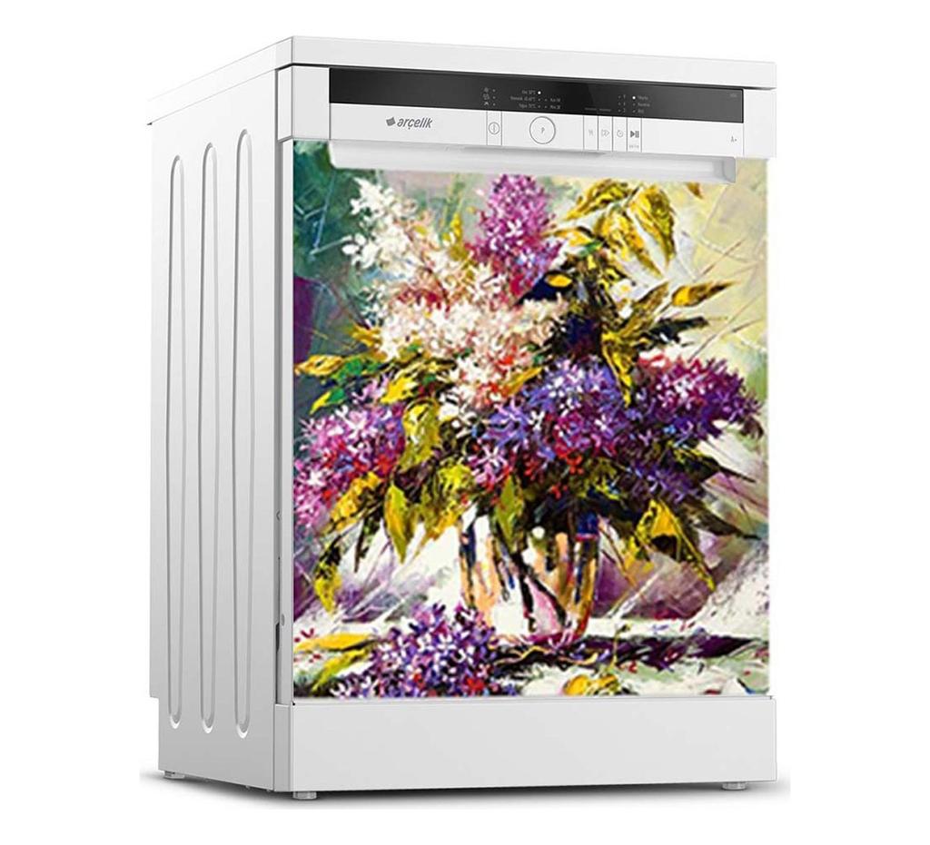 36 Style Dishwasher Decoration Sticker DIY Kitchen Wallpaper Peel and Stick Vinyl Wall Decal LandscapeFlower Mural For Home Decor