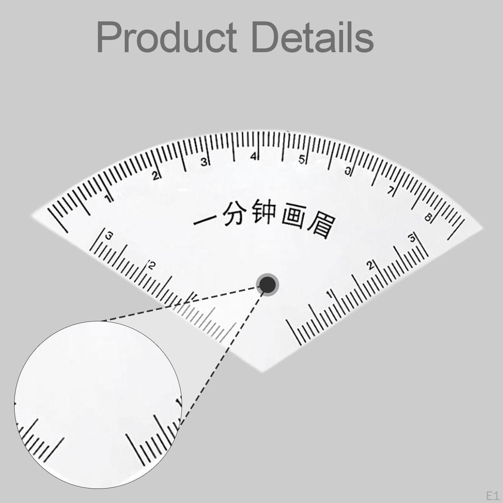 Eyebrow Stencil Ruler Template Versatile Lightweight Travel Size with Arch Guide Easy to Use
