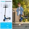 K6 Kinder Elektroroller 150W 2,6Ah 6,5'' Vollgummireifen Bluetooth-Lautsprecher LED-Lichter Faltbar & Höhenverstellbar 16 km/h Höchstgeschwindigkeit 7-9 km Reichweite für Kinder