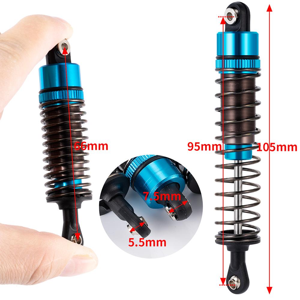 AXSPEED Aluminum Oil Filled Shock Absorbers Front Rear Dampers for 1/10 Tamiya TT-02B DT-02 DT-03 DF-02 RC Drift Car Parts