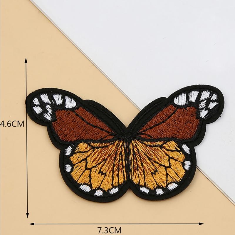 Pack Of 10 Embroidered Butterfly Iron on Patches Embroidered Fabric Patches Sew on Repair Patches For Clothing Jackets