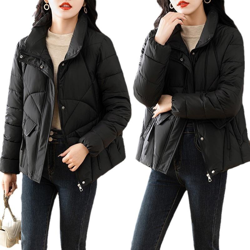 Short Down Cotton Jacket Women's 2025 New Fashion Stand-up Collar Cotton Jacket, Versatile Warm Winter Clothes, Slimming Jacket Padded Jacket