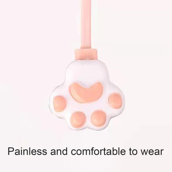 Wired Earbud High Fidelity Deep Bass Lightweight Cartoon Cat Paw 3.5mm Stereo Sports In-ear Earbud with Microphone for Doing Sports