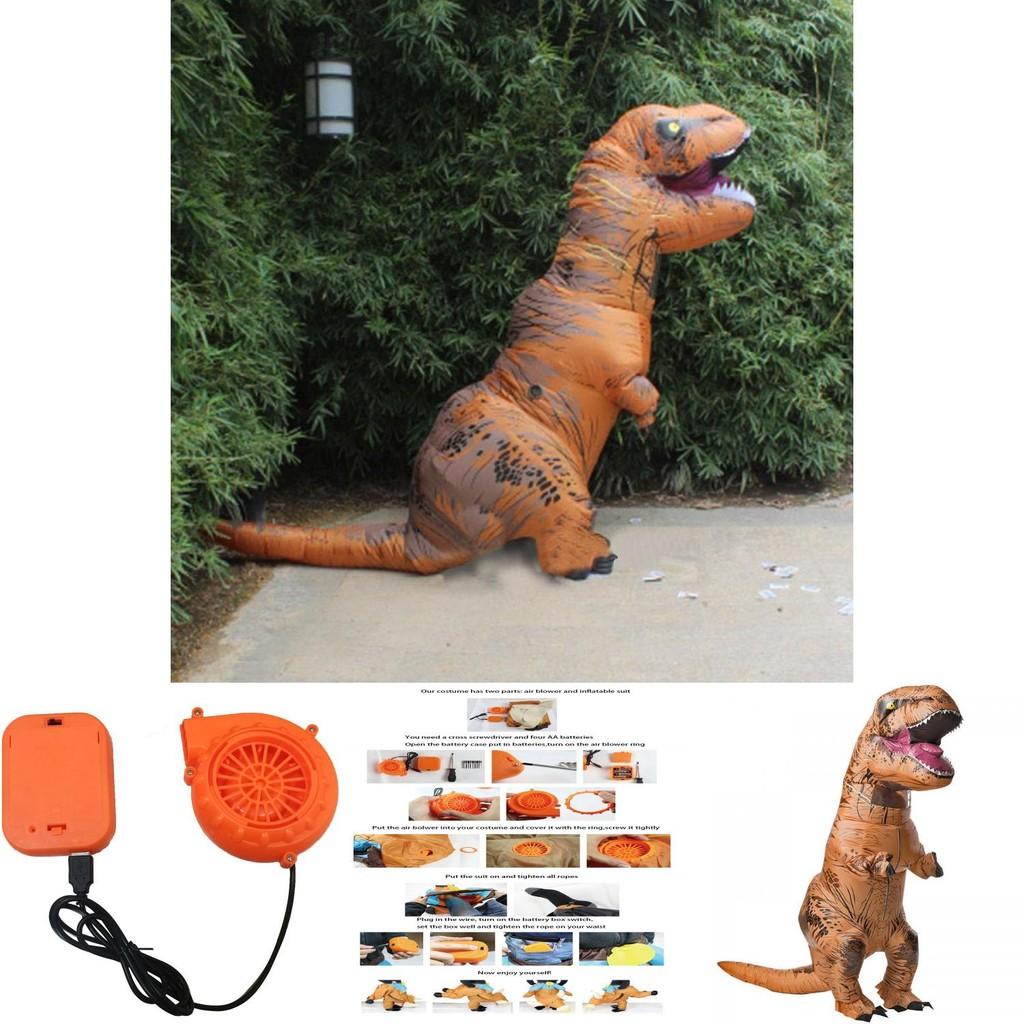 Eye-catching Adult T-rex Inflatable Dinosaur Costume Perfect For Halloween Celebrations