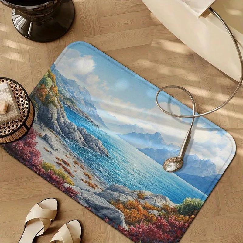 1PC Hamster Pattern Kitchen Rug Non-Slip Door Mats Pop design Bathroom Rug Bath Mat Carpet for Home Sink Laundry Decor