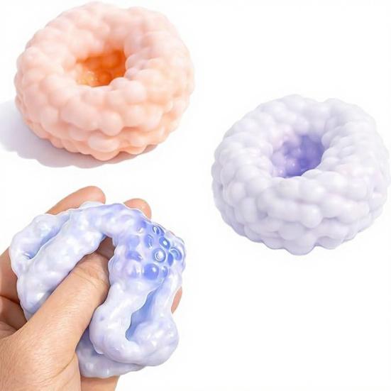 Crunchy Sensory Stress Ball Sand-Filled Fidget Toy for Anxiety Relief Soft Satisfying Crunch Texture Desk Toy for Adults Kids, Fun Relaxation Gift