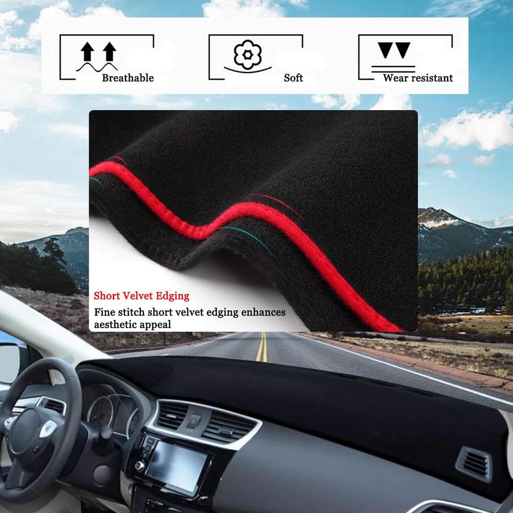 Blazeray Car Dashboard Cover Mat for Nissan Sentra 2013 2014 2015 2016 2017 2018 2019 Non-Slip Dashboard Mat Pad Interior Accessories Custom Fit Dash