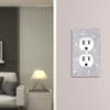 1pc Shiny Rhinestones Wall Plates Light Switch Wall Sticker, Decorative Cover Plate, Single Toggle Rhinestones Outlet Covers Wal