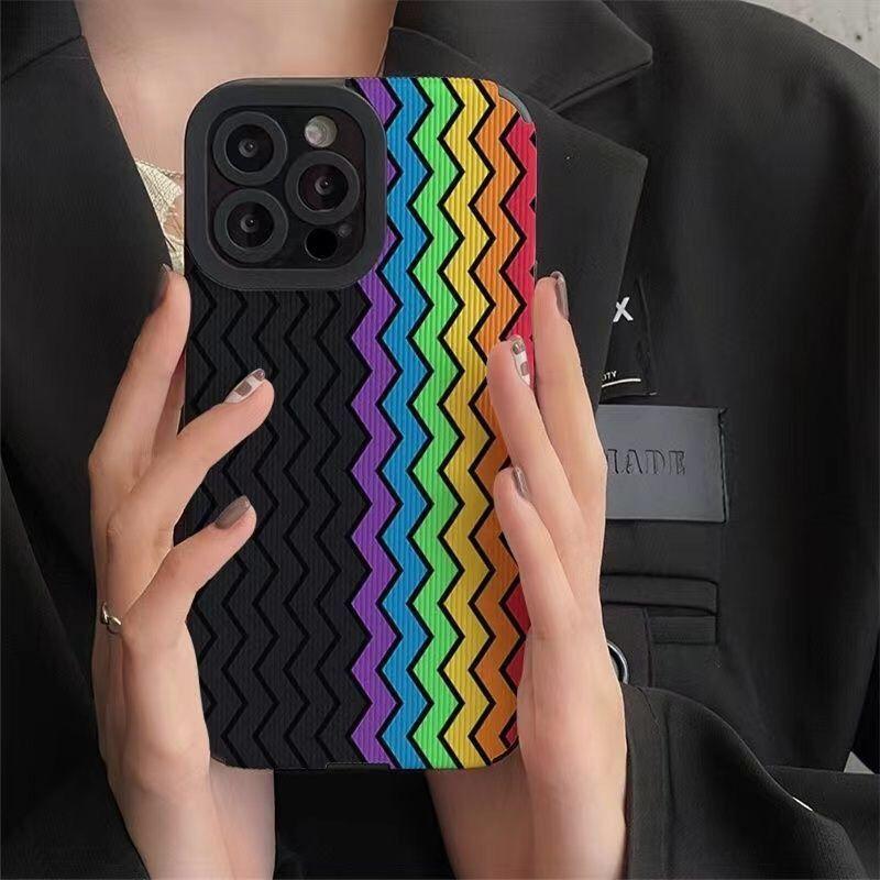 Duhový kryt na telefon pro iPhone 14 Pro Max 11 13 Mini 12 Nárazuvzdorný silikonový kryt pro iPhone 8 Plus 7 Se2020 Xr Xs X Skořepina Nárazník