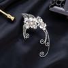 Gothic Elf Earcuffs Non Piercing Cartilage Climber Ear Wrapped Vintage Silver Stud Earrings Punk Hip Hop Earrings Gift