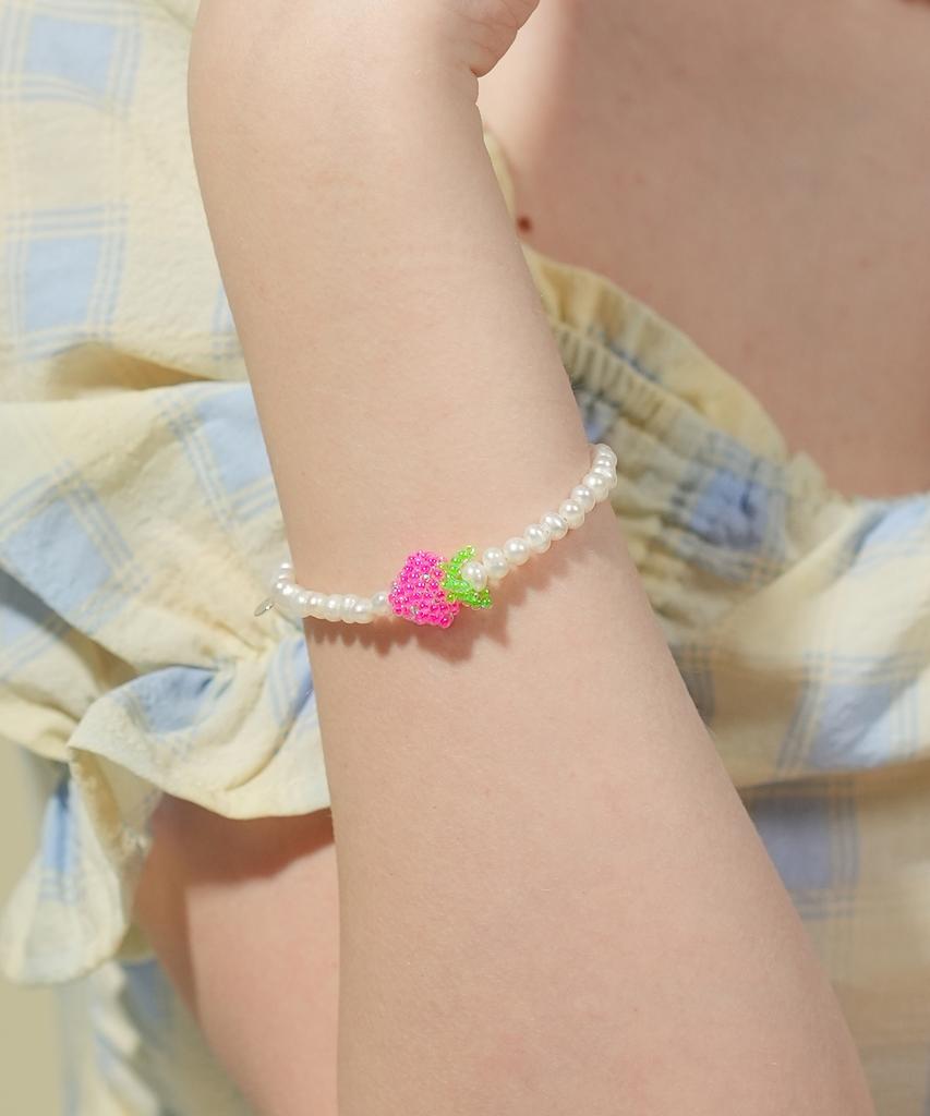 Bonbeau Juicy Fresh Water Pearl Bracelet Colored Beads Fruit Pendant Freshwater Pearl Bracelet