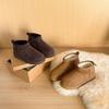 Thickened snow boots, velvet warm non-slip cotton short boots, lightweight large cotton shoes