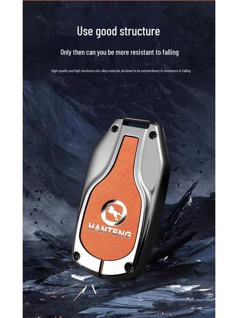 Hanteng X7S/X5 Car Key Case 2018: High-End Metal Key Cover & Remote Control Shell with Buckle