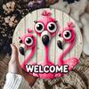 Wall Art Metal Flamingo Sign Home Outdoor Decor Modern Aluminum 2D
