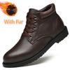 Fashion Famous Luxury Ankle Boots High Quality Mens Shoes Genuine Leather Casual Shoes Men Cow Leather Dress Warm Winter Boots for Men