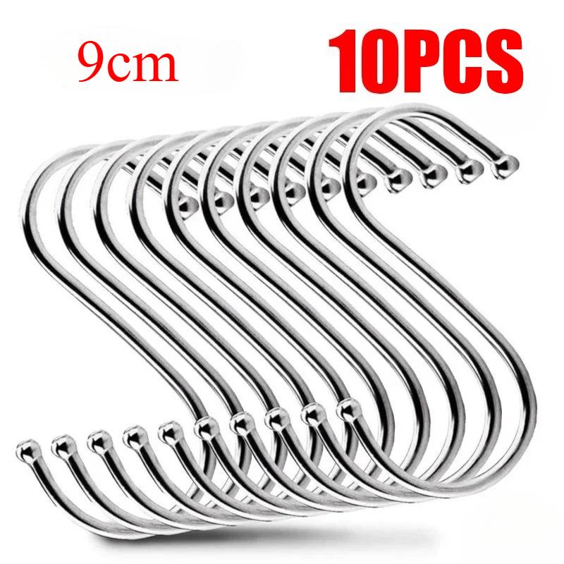 20/10 Stück S-Haken Edelstahl Kleidung Taschen Handtuch Pflanzen Hängeregal Multifunktion Küche Schlafzimmer Geländer S Hängehaken