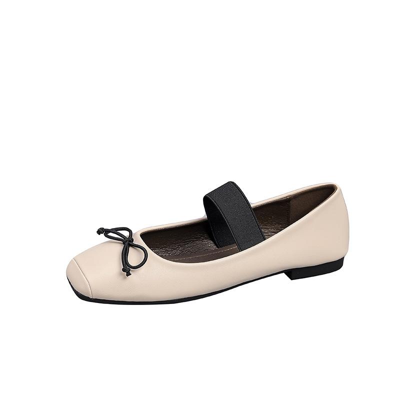 IPPEUM Mary Janes Women Ballet Flats Plus Size 44 Square Toe Pumps Flat 2025 New Ballerina Shoes