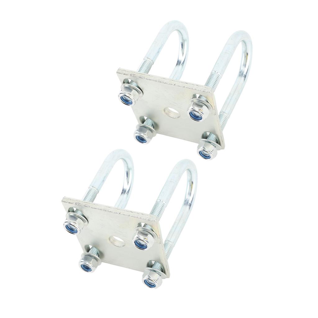 2 Set Kit Șurub U Metal Axă Arcuri Lame Șuruburi U Capacitate Portantă 150lbs cu Placă pentru Remorcă Barcă Ponton pentru