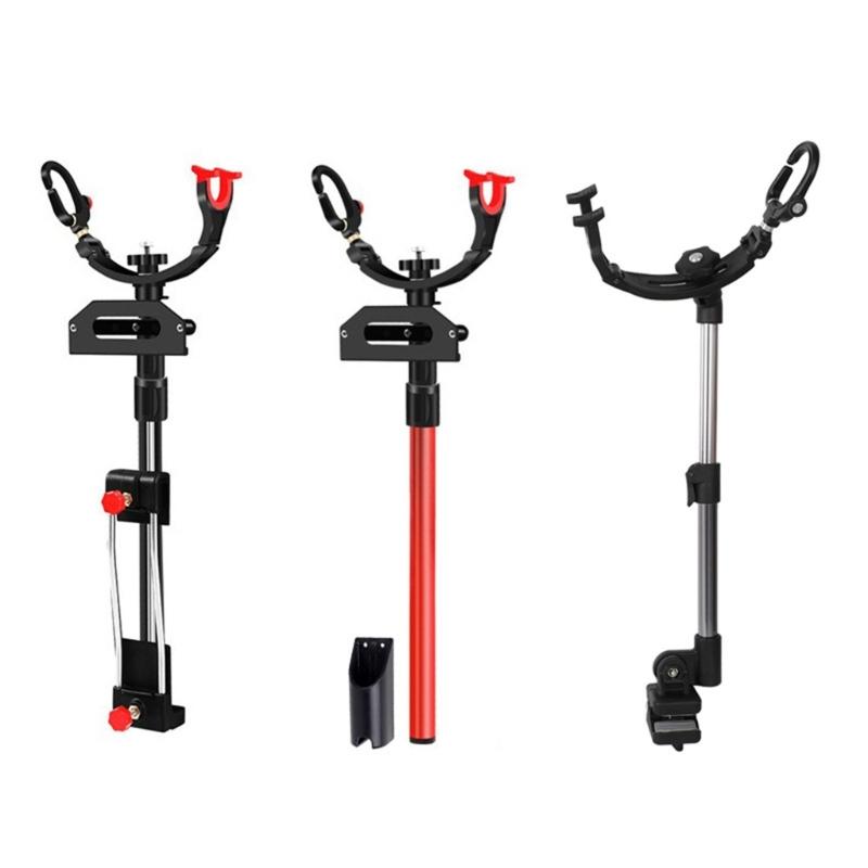Telescopic Fishing Rod Holder Adjustable Angles for Kayak Boats with Universal Baits Box Mount Rod Stand Easy Installation
