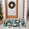 Christmas Blue Hat Dwarf, Snowman, Carpet Home Decoration, Entry Door, Bathroom Anti-Slip And Super-Absorbent Floor Mat