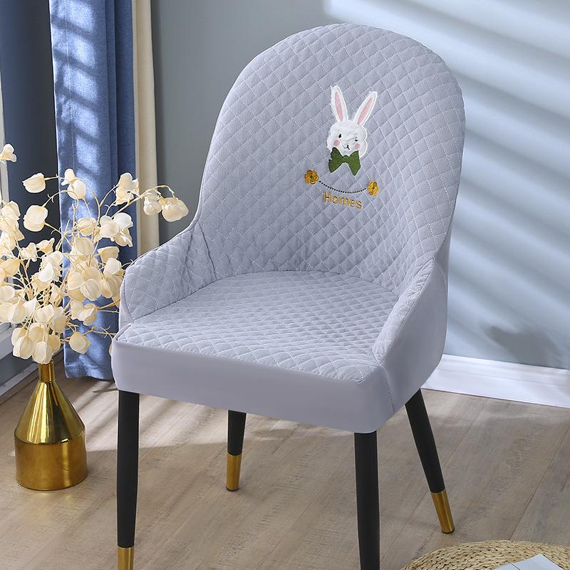 Curved Chair Cover New Special-shaped Backrest Chair Cover Integrated Leather Chair Cover Dining Chair Cover High-end Sense