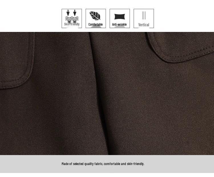 Spodenki A-line z mieszanki wełny z wysokim stanem dla kobiet petite – Jesienno-zimowe casualowe kuloty z szerokimi nogawkami dla efektu wydłużenia nóg.