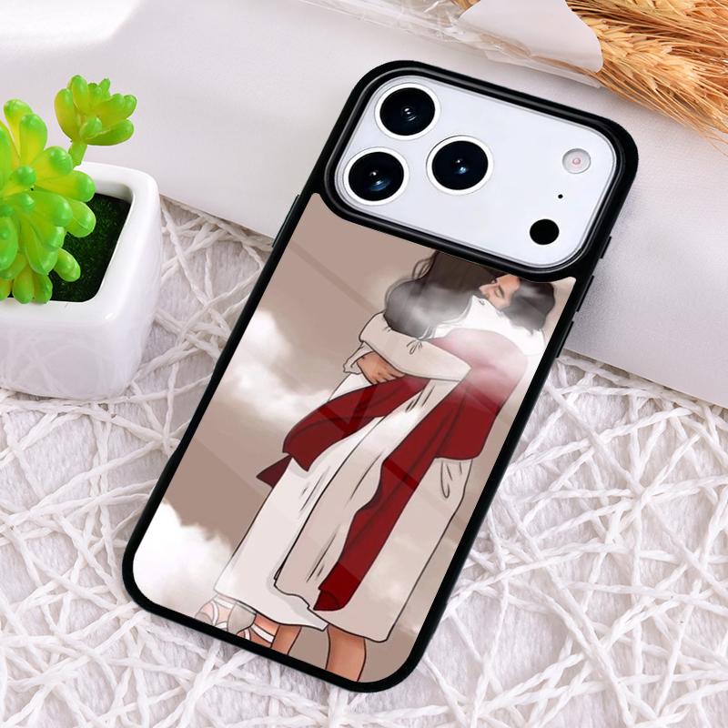 Jesus Couple Amen Cruz Amor Phone Case for iPhone 17 Air 16 15 11 12 14 13 Pro Max Shockproof Cover