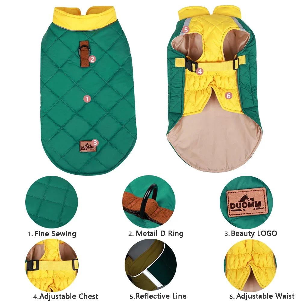 Grote Hondentrui Waterdichte Huisdierkleding voor Middelgrote Honden Winter Warm Grote Hondentrui Franse Bulldog Kostuum Labrador Husky Outfits