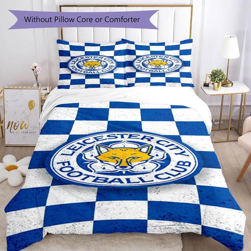 City Football Club Printed Pattern Duvet Cover Set – includes 1 duvet cover and 2 matching pillowcases Bedroom decor Christmas gifts