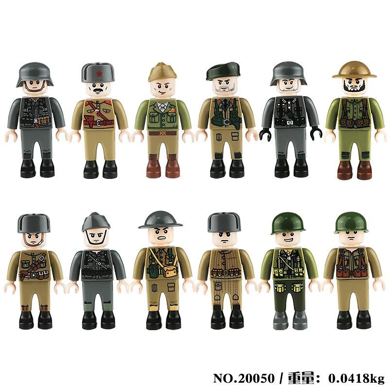 20050 Military Figurine Children S Assembled Building Block Toy Us Military British And German Model Small Particles