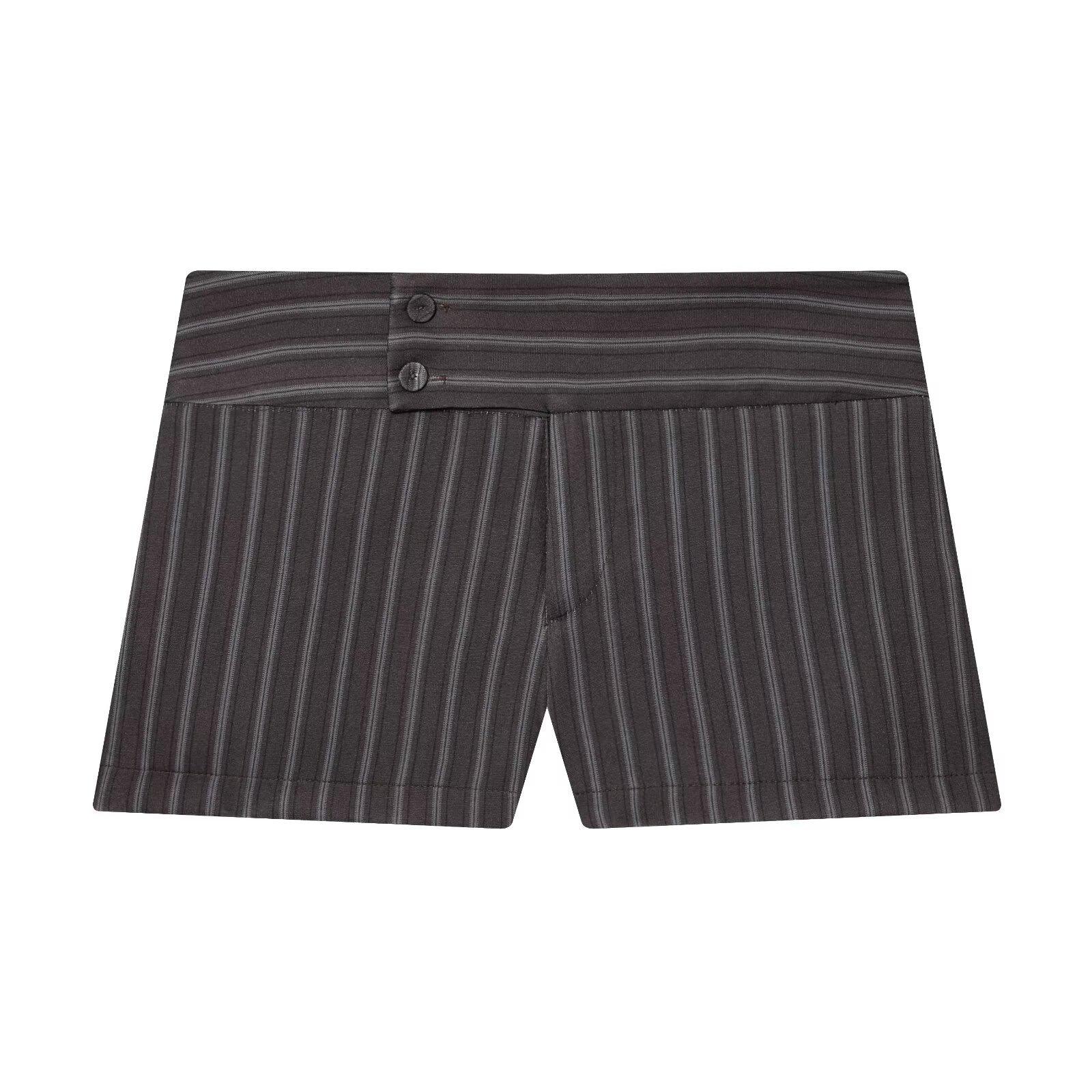 Spring 2026 Women s Slim Striped Shorts - Sexy and Versatile Style XS