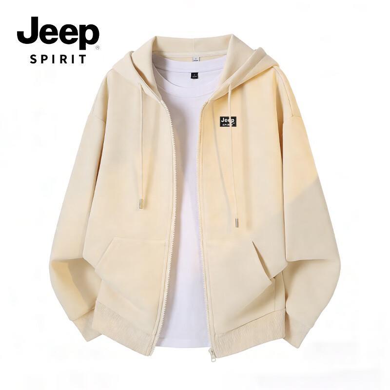 

JEEP SPIRIT Men s Anti-Pill Loose Hooded Sweatshirt Jacket 5XL