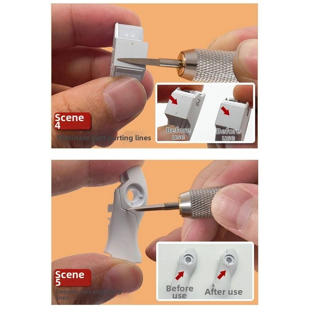 Steel Triangular Scribing Cutter Curved Edge Panel Line Tool Plastic Engraving Tool  Flash Removal