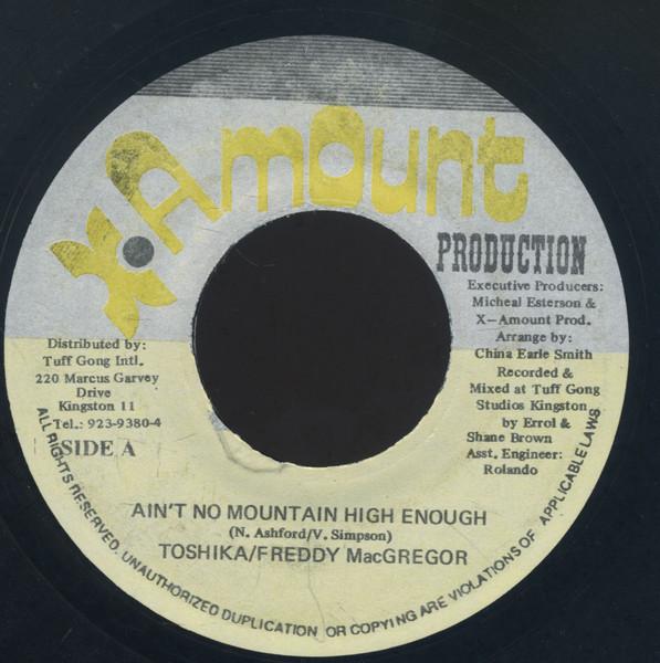

7inch Record TOSHIKA / FREDDIE MCGREGOR // WILBU - Ain t No Mountain High Enough / Tos NONE X-Amount Jamaica Reggae, Ska & Dub Used