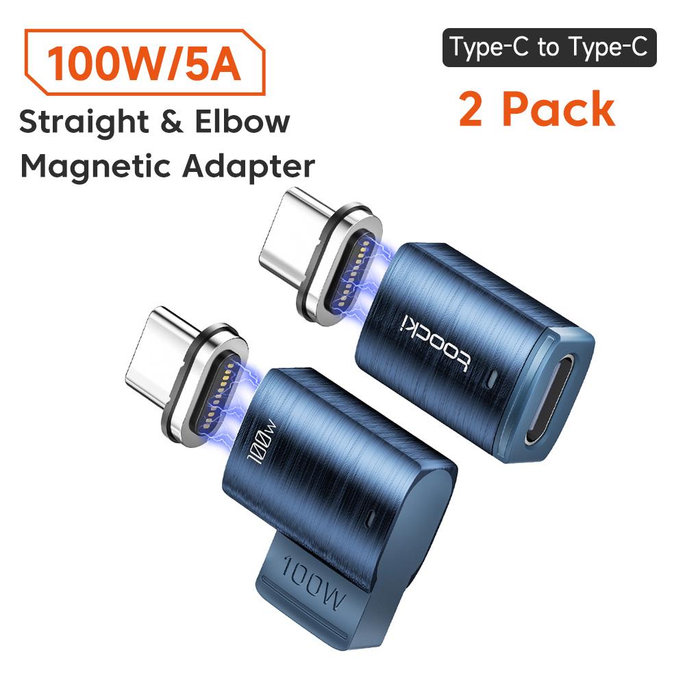 Toocki 100W Magnetic USB C Adapter To Type C For Xiaomi Huawei LED Display OTG Connector USB C Female Converter For Oneplus LG 3