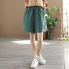 Baumwollshorts Damen Sommer Vintage Locker Große Größe Hohe Taille Lässig Denim Weitbeinige Hosen