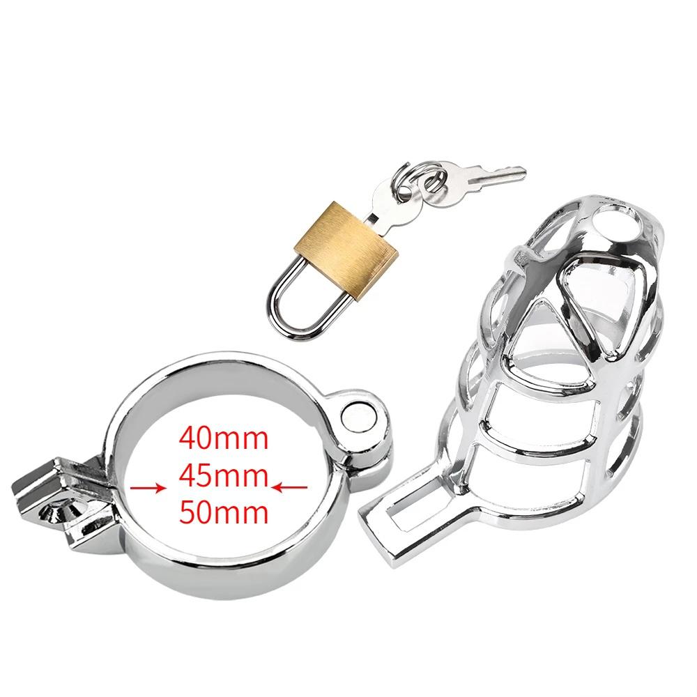 3 Sizes Metal Cage Lock Ring with Belt