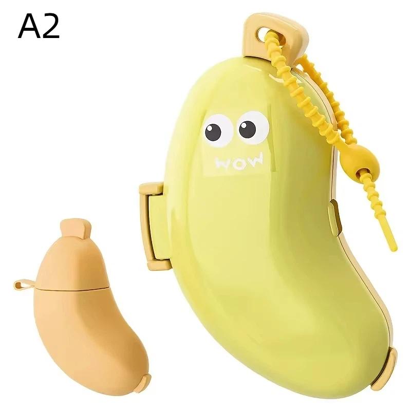 Banana Style Portable Toothbrush Travel Case 1 Set Dustproof Bristle Guard for Hiking Camping Business Travel