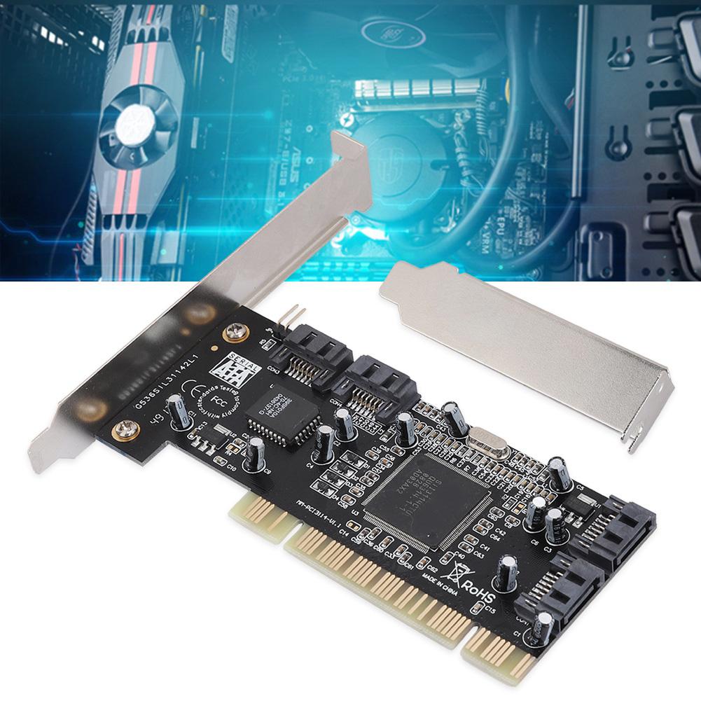 PCI 16X auf 4 Port SATA Riser Karte 5Gbps Sil3114 Master SATA PCI 4 Port Erweiterungskarte