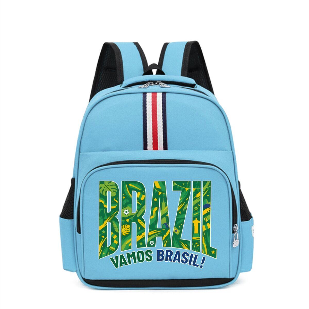 Waterdichte Rugzak voor Basisschoolleerling  Brazil Vamos Brasil  Voetbal Fan Rugzak Jongens Meisjes  Mexico ¡Sí Se Puede  Schooltassen