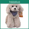 Plush Poodle Dog Stuffed Animal Toy With Flower Print Scarf Design For Kids Gift And Collection
