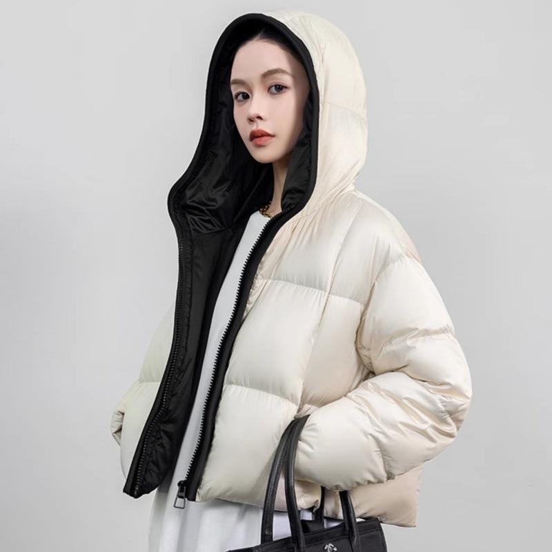 TIFICY Women's Fashion Casual Fall Winter Solid Color Print Long Sleeve Jackets & Coats Down Coats