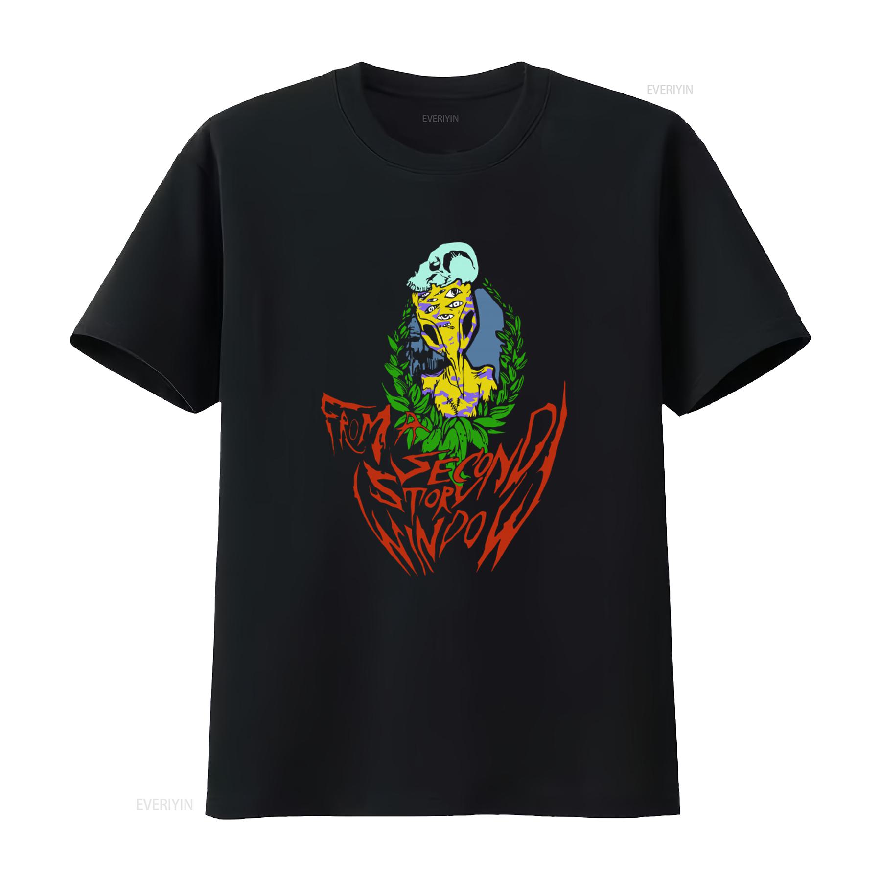 

FROM A SECOND STORY WINDOW Alien MySpace Post Hardcore Band T Shirt for Men and Women vintage Washed Comfortable Unisex graphic 4XL