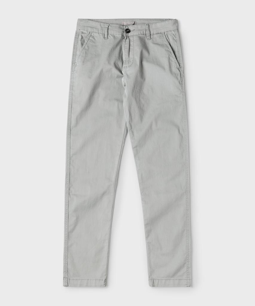 PANICALE Gray Regular Slim Fit Cotton Pants (Type B)